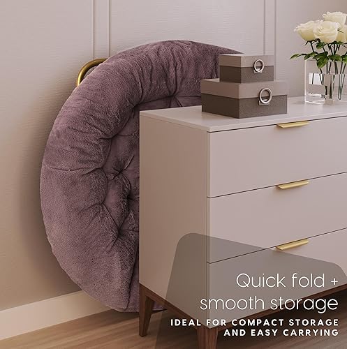 Miniatura 6 de Milliard Silla acogedoraplatillo de piel sintética para dormitorioXL morado