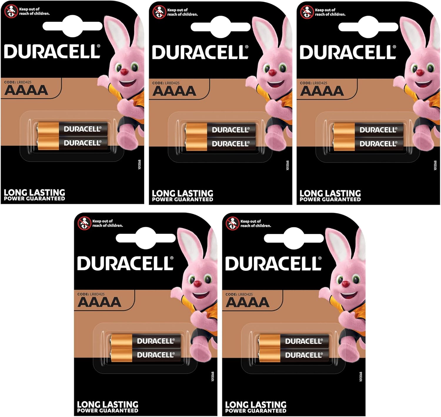 10 x Long Lasting AAAA Batteries (5 x Packs of 2) 1.5V Alkaline MX2500