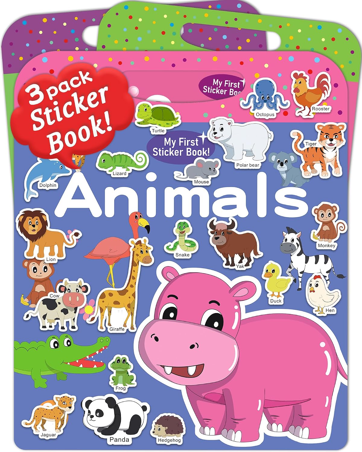 Benresive Reusable Sticker Book for Toddlers, Stickers for Kids, Travel Toy