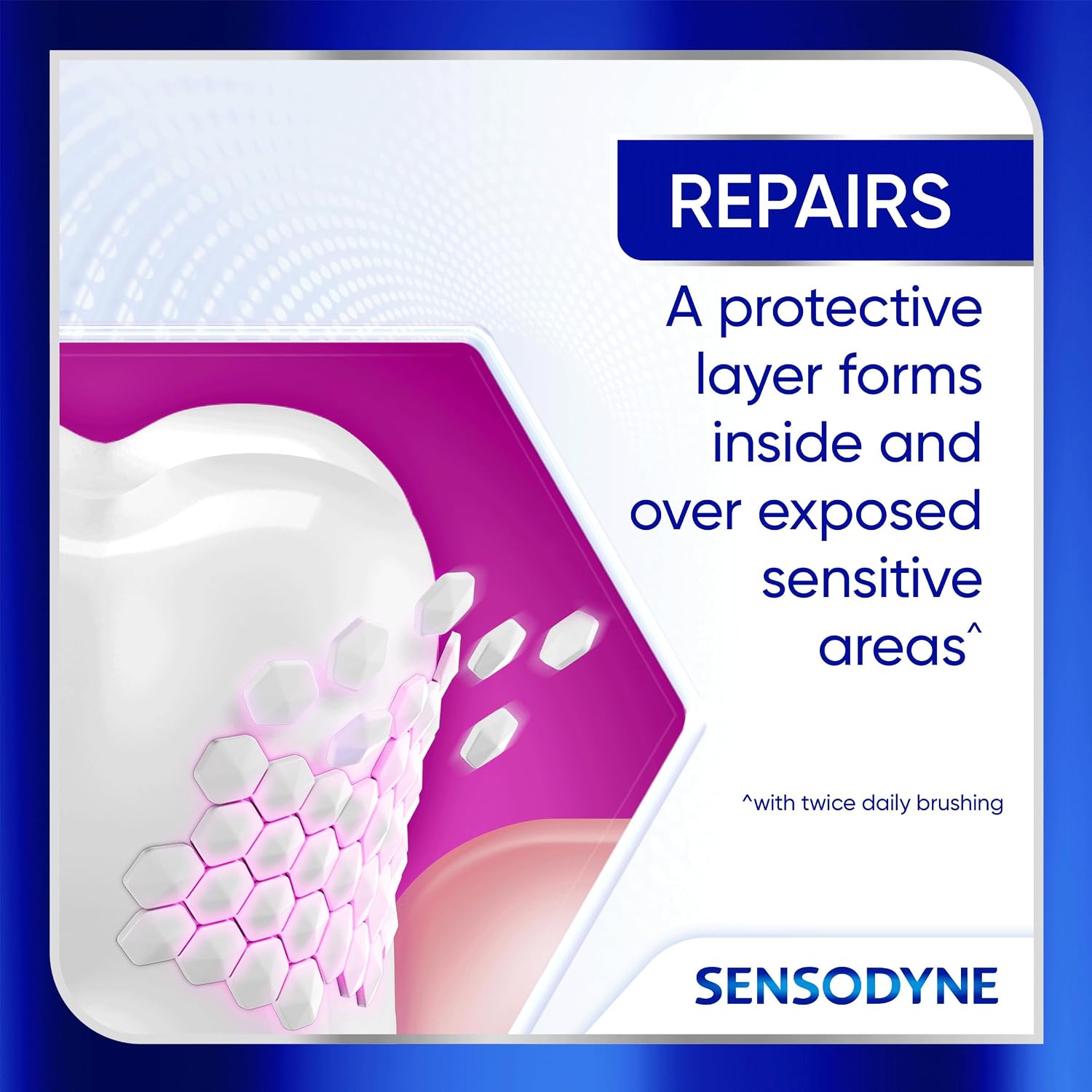 Sensodyne Clinical Repair Whiten & Shine Toothpaste for Sensitivity Relief, 2.3 oz