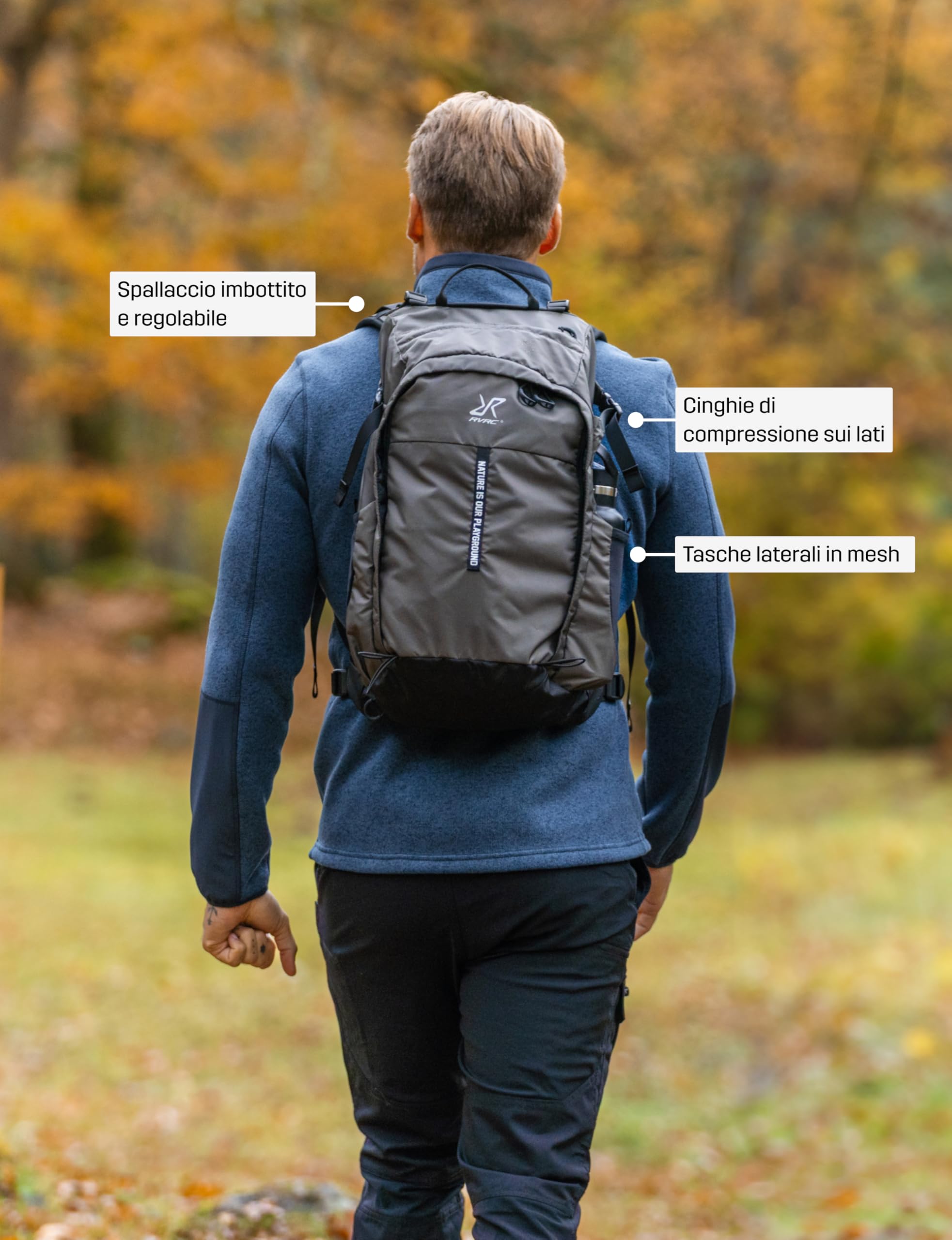 RevolutionRace Pathfinder Zaino da Trekking e Escursionismo, Sistema di Trasporto Ergonomico con Telaio in Alluminio, per Gite Giornaliere e Attività all'Aperto, Anthracite, 18L