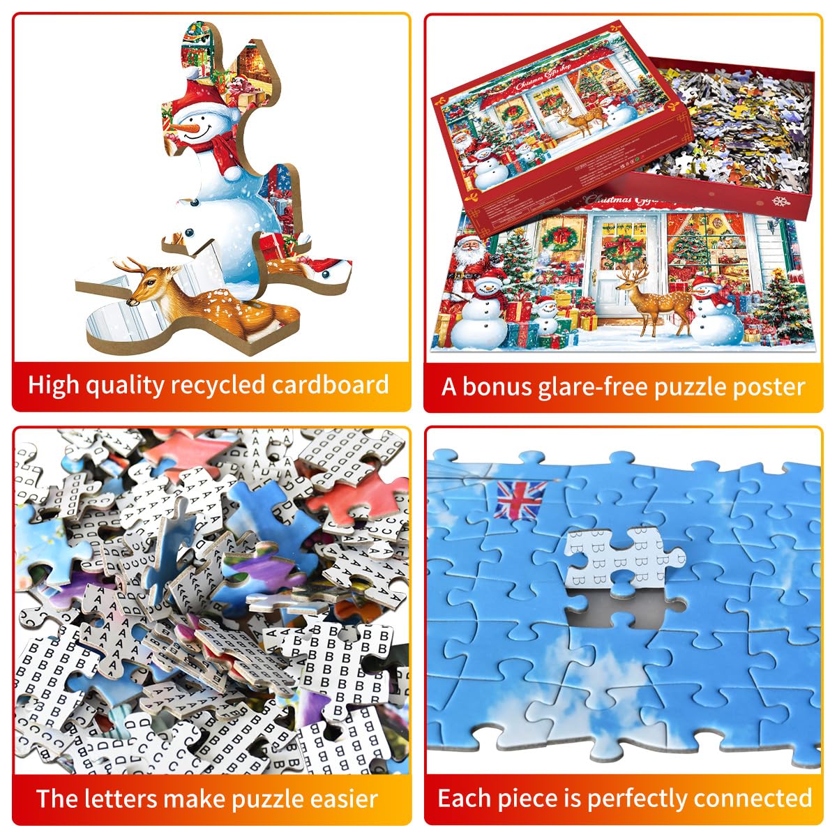 Puzzles 1000 Pieces for Adults jigsaw puzzles for adults-Festive Shop Happy Holiday-1000 Piece Puzzle Classic Educational Games Beautiful Decoration Puzzle - Image 3