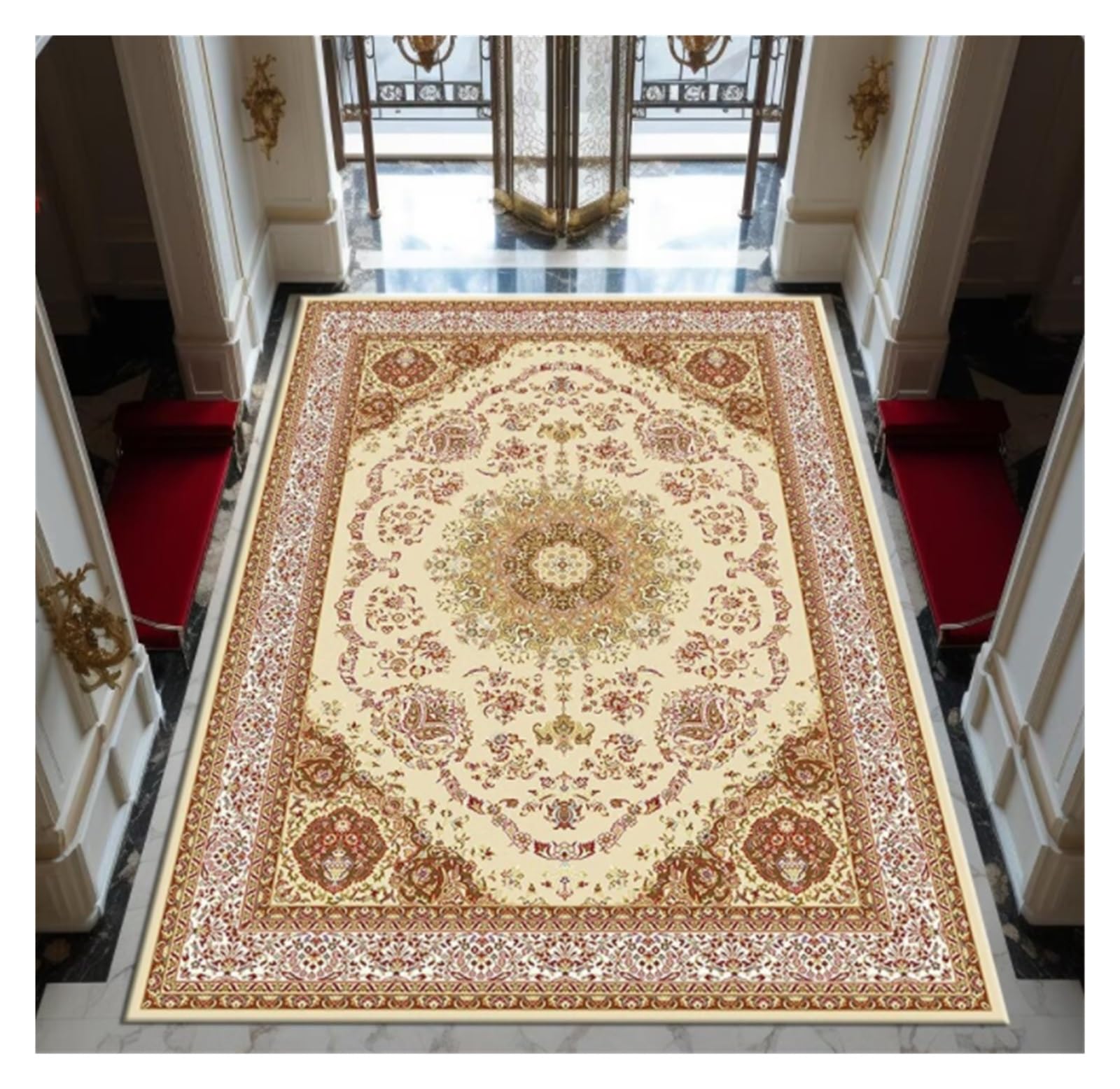 Tapis salon ethnique bohème modèle A dimensions 140x200cm pour chambre