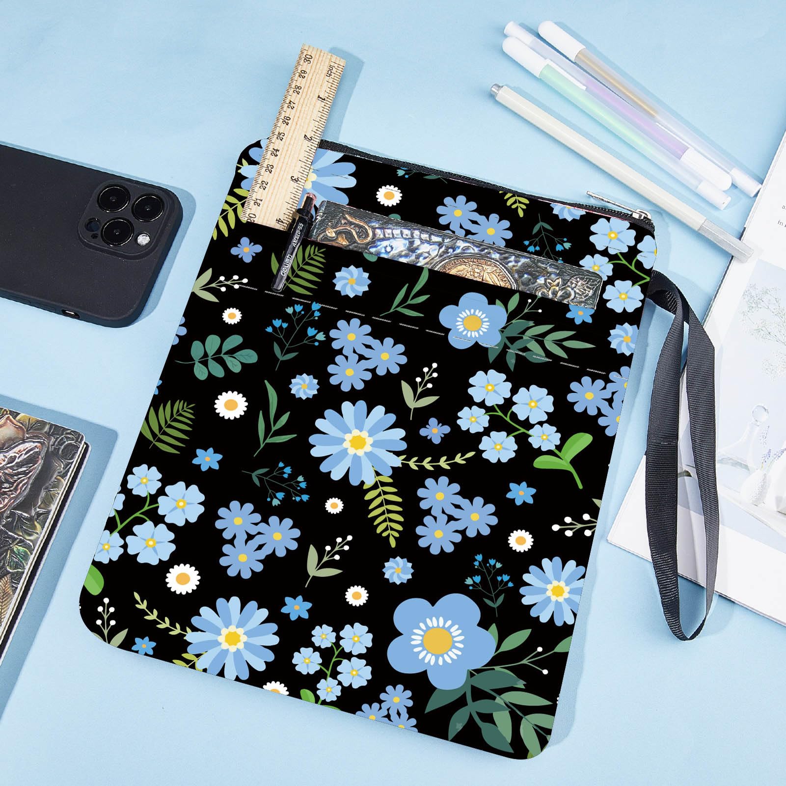 Custodia Per Libri CRASPIRE - Copertina Protettiva Con Cerniera E Tasca Per Amanti Della Lettura - Foto 3