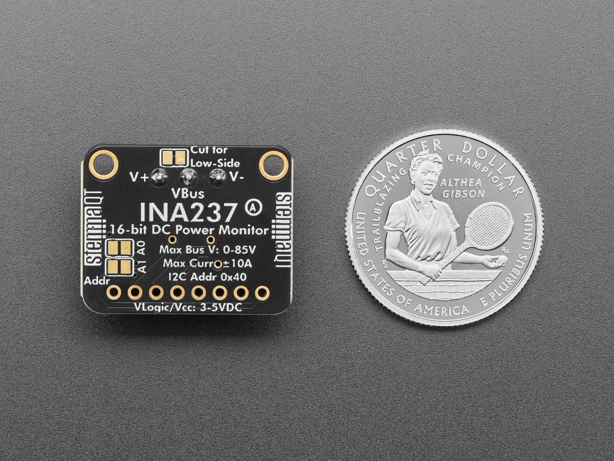 Adafruit INA237 85V 10A 16-bit DC Strom-, Spannungs- und Leistungs-Monitoring, STEMMA QT, 6340