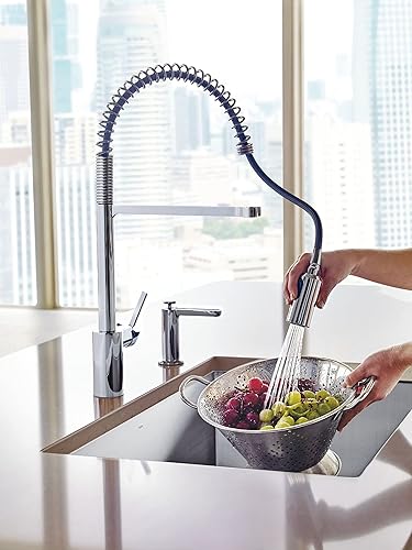 Vista 67 de Moen 7565EVBL Align Smart Grifo de cocina con rociador desplegable sin contacto con control por voz y Power Boost, color negro mate