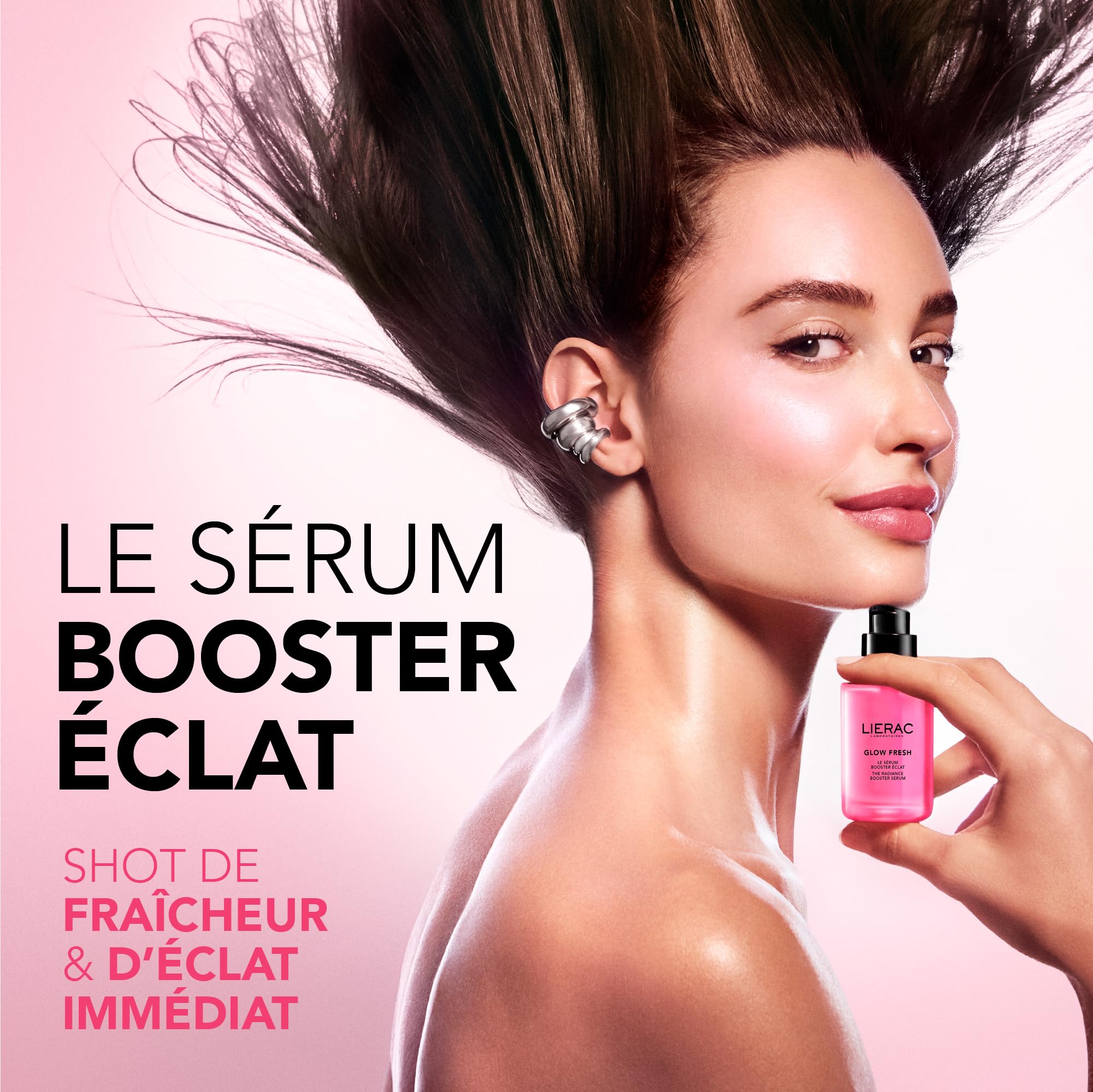Lierac - Glow Fresh - Sérum Visage Booster Eclat - Sérum Anti-Tâches - Eclat immédiat, Unifie, Repulpe et Hydrate - Acides Hyaluroniques, Tulipe Antioxydante - Premiers Signes de l'âge