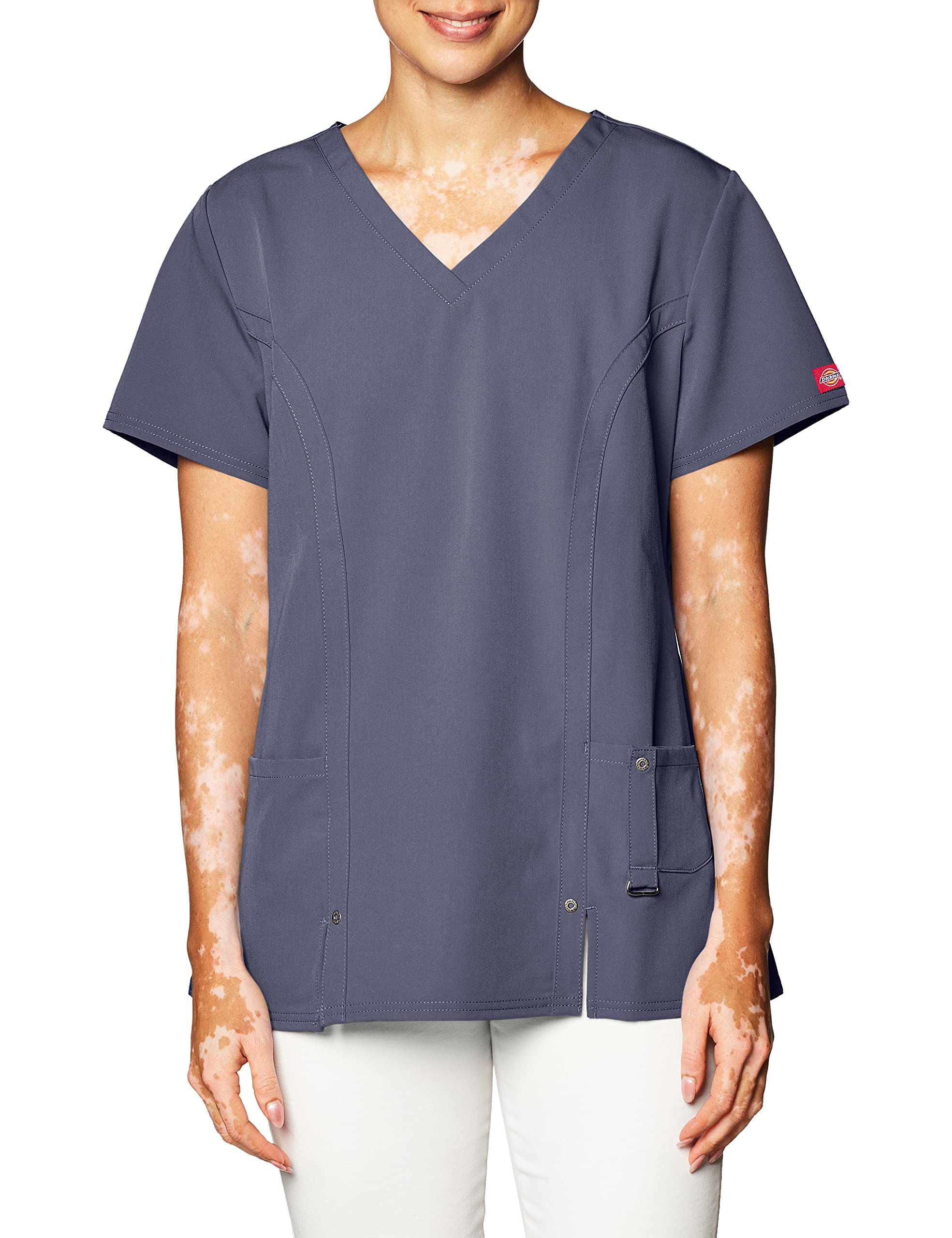 Dickies Damski top z dekoltem w serek z 3 kieszeniami i bocznymi otworami wentylacyjnymi - 86706