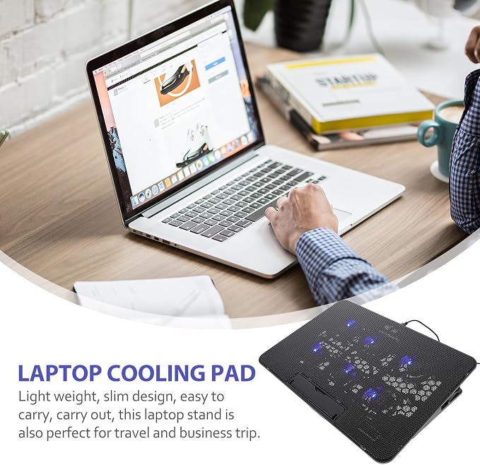 Base para portátil con ventilador silencioso para laptops de 15.6 pulgadas miniatura 5