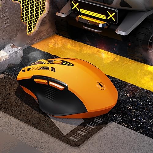 Miniatura 8 de Uineer Ratón Bluetooth inalámbrico, actualizado Ratones de computadora recargables (BT 5.04.0+2.4G Hz) con nivel de batería visible, 4 DPL