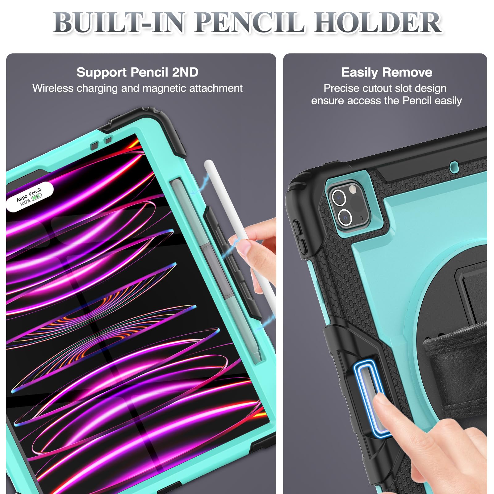 SEYMAC stock Capa para iPad Pro 12,9 polegadas (6ª/5ª/4ª/3ª