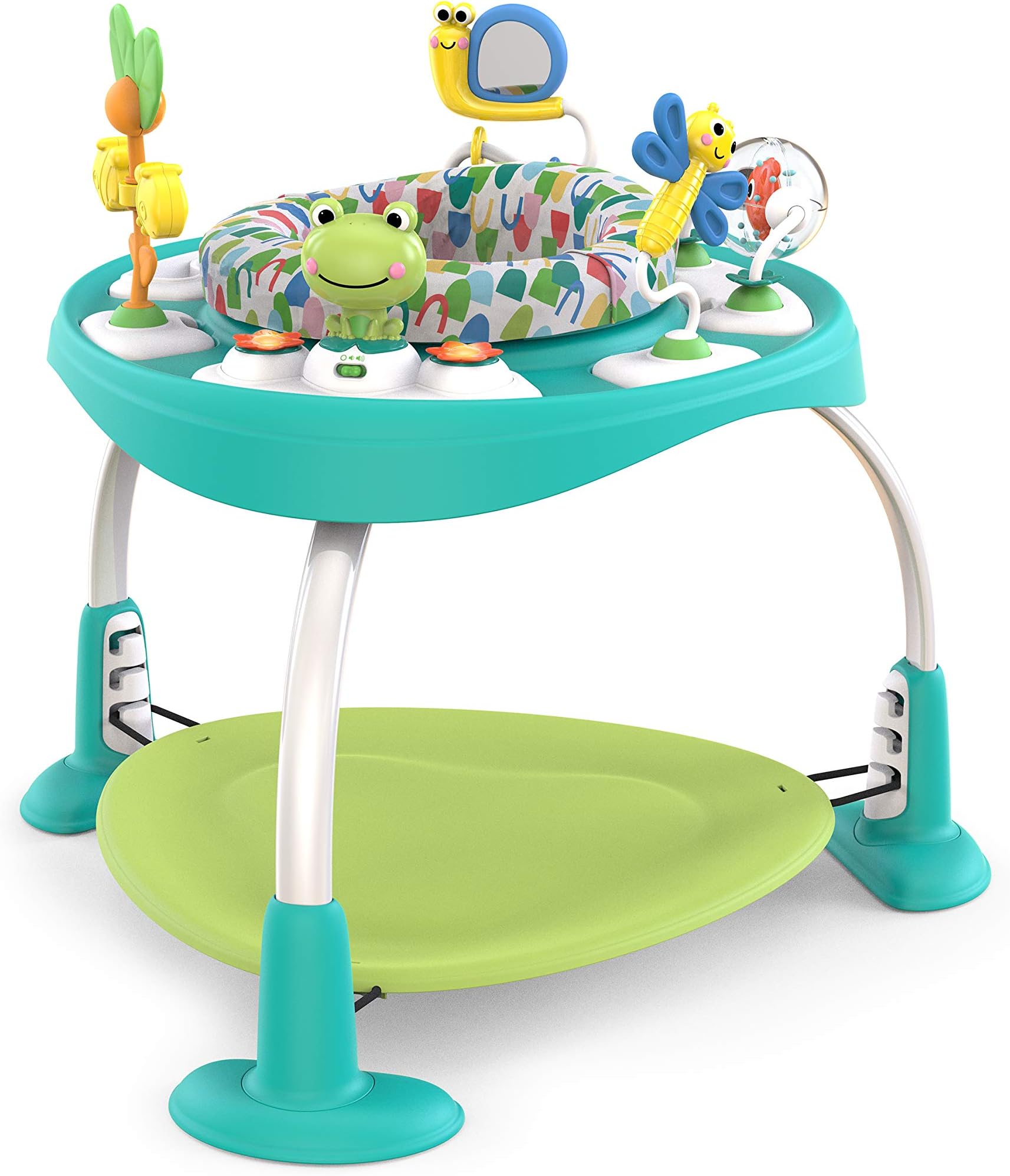 Bright Starts bounce baby 2-in-1 activity jumper & table, playful pond