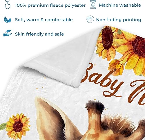 Vista 91 de Hyturtle Mantas de bebé personalizadas con nombre, mantas personalizadas para bebé niña, mantas personalizadas con temática de jirafa, manta de cama