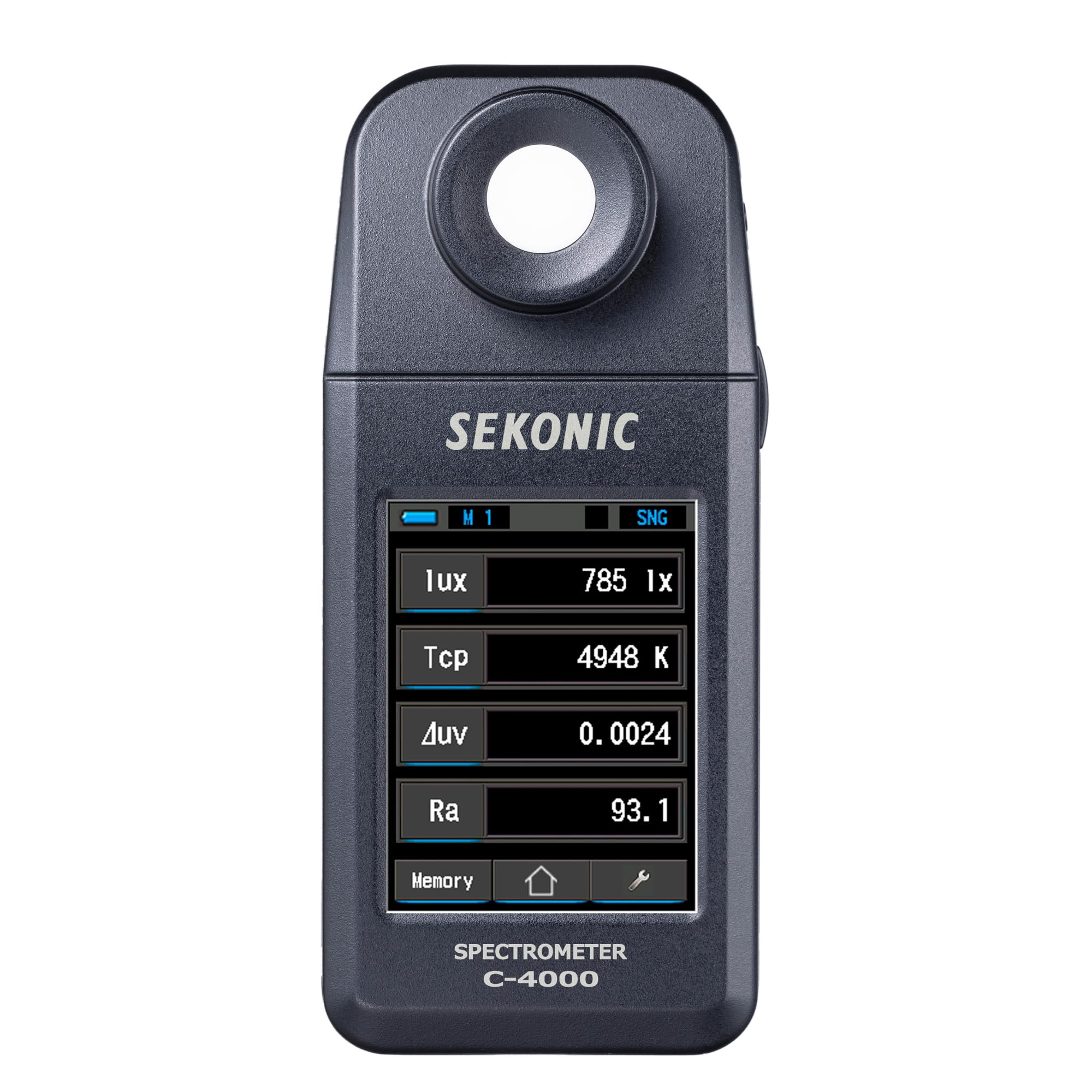 Sekonic Espectrómetro C-4000, Espectrómetro Portátil Profesional, Pantalla Digital, Medidor de Luz y Calidad para Diseñador de Iluminación