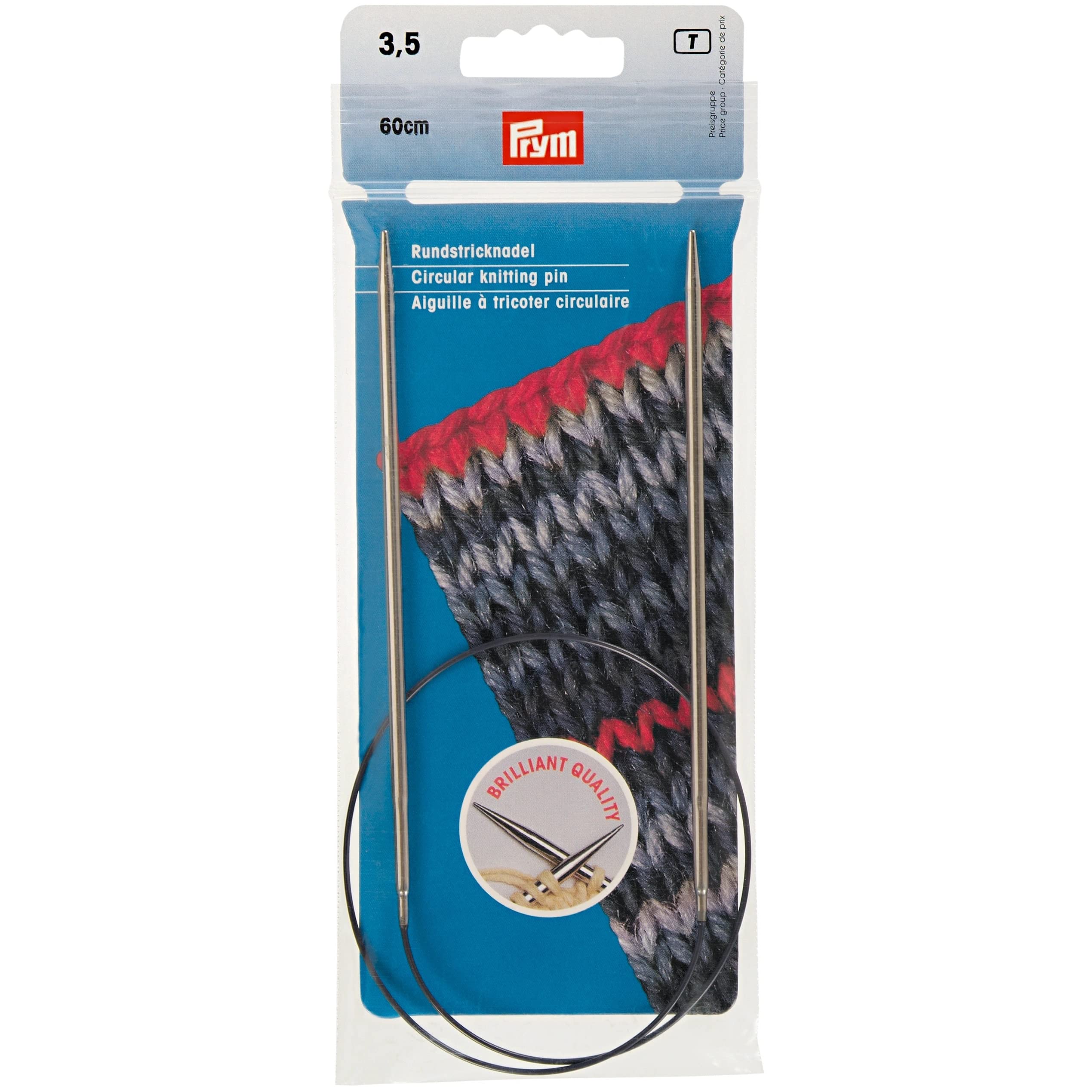 Circular Knitting Needle Brass by Prym | Size: 3.5mm/60cm