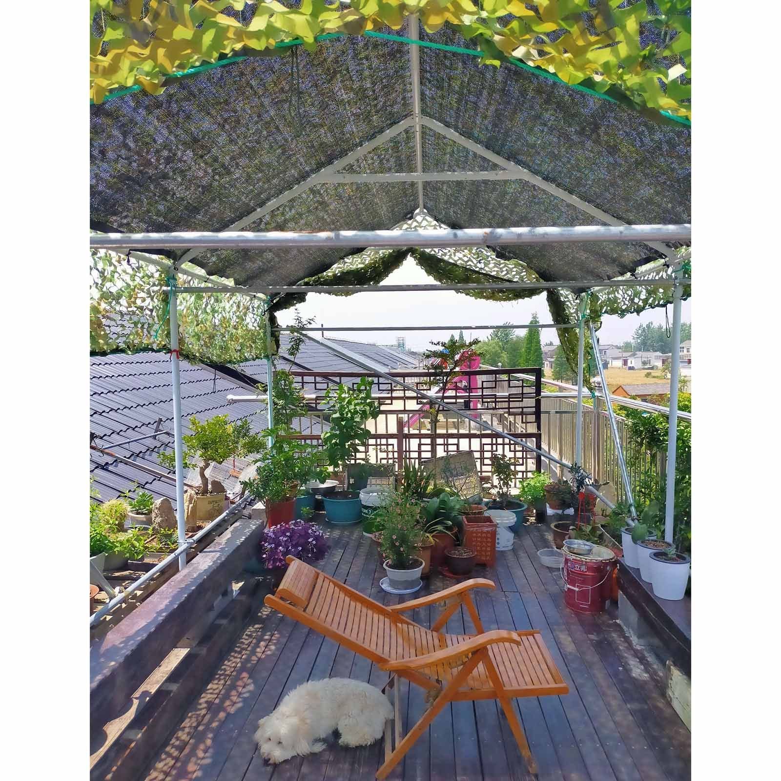Red de sombra resistente a los rayos UV de 6 x 8 m, tela para exteriores con ojales, perfecta para protección de plantas de invernadero de jardín, malla de sombra negra