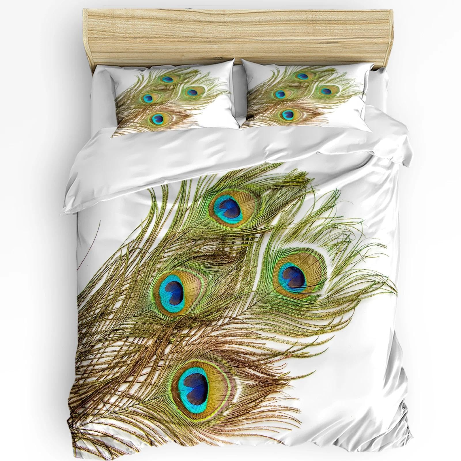 Parure de lit paon et housse de couette 100x135cm pour rafraîchir une literie