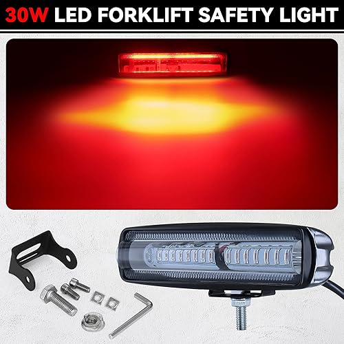 Miniatura 7 de 15 luces LED de seguridad para carretilla elevadora, color rojo, 30 W, CC, 12-80 V, luces de advertencia de almacén, luces de seguridad para