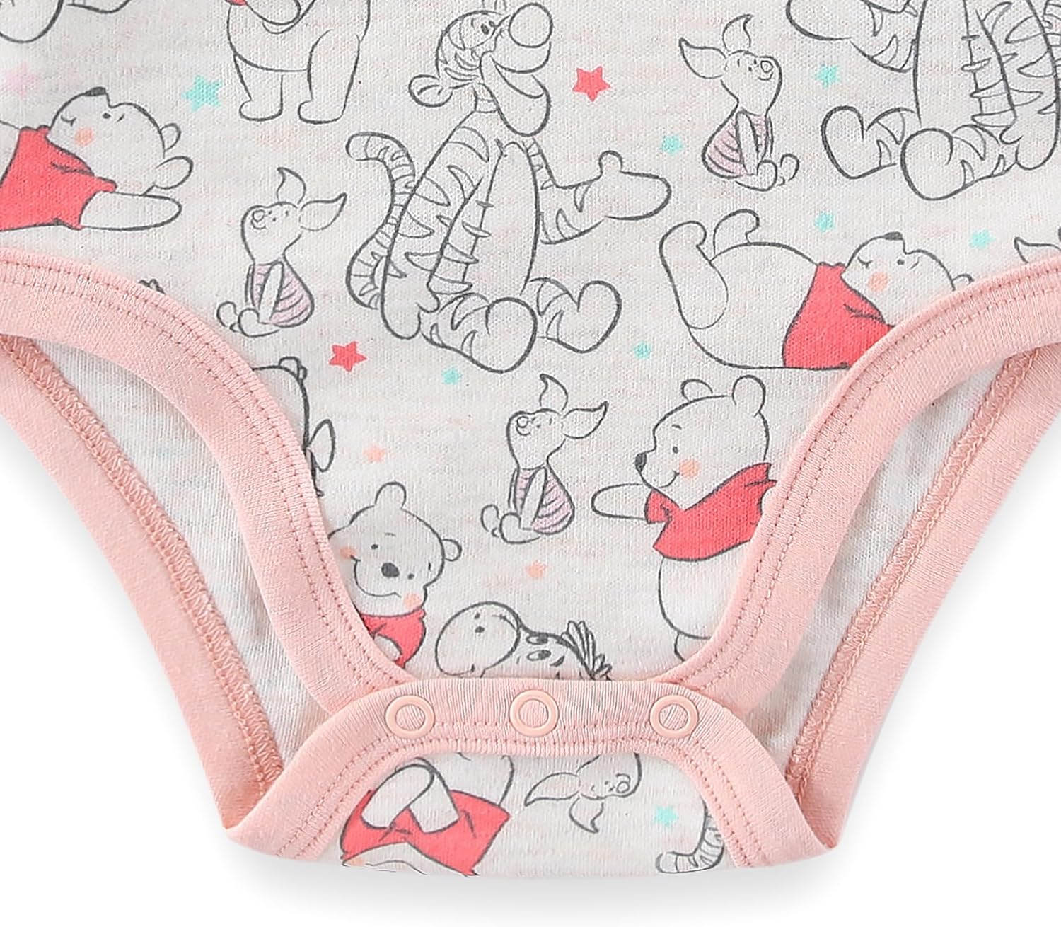 Disney Minnie Mouse Winnie the Pooh Lilo & Stitch Nightmare Before Christmas Girls 3 Pack Bodysuit for Newborn and Infants