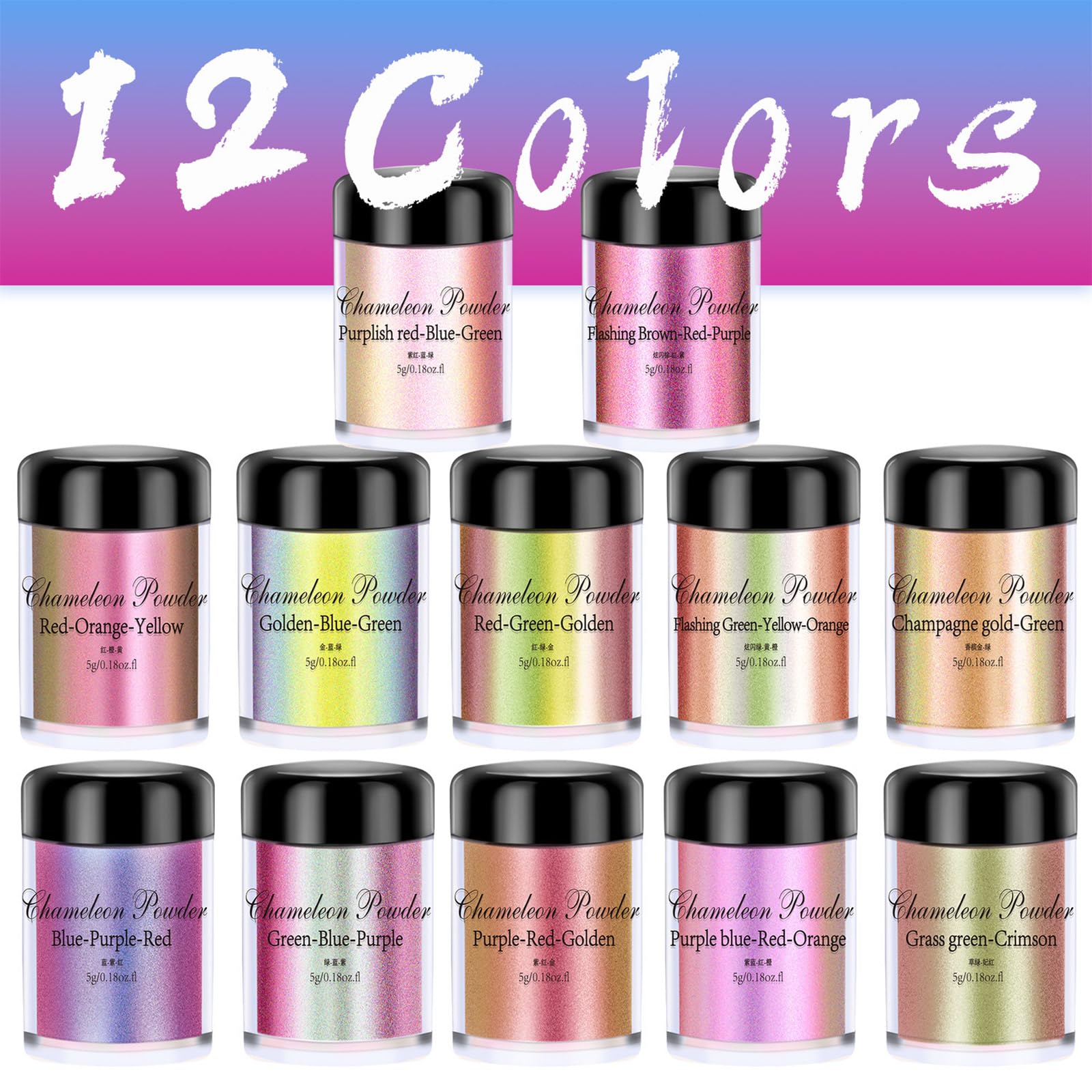 Selezione di pigmenti colorati in 12 colori distintivi per gioielli in resina e sforzi artistici per unghie accessori per nail art