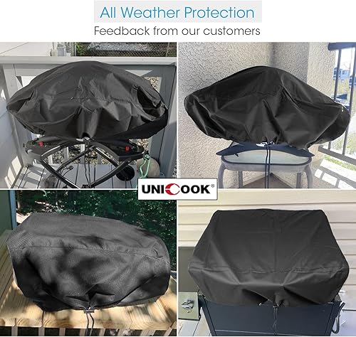 Miniatura 2 de Unicook Cubierta de parrilla portátil impermeable para Weber Q2000, serie Q200 y parrilla de gas Baby Q, en comparación con Weber 7111, protección