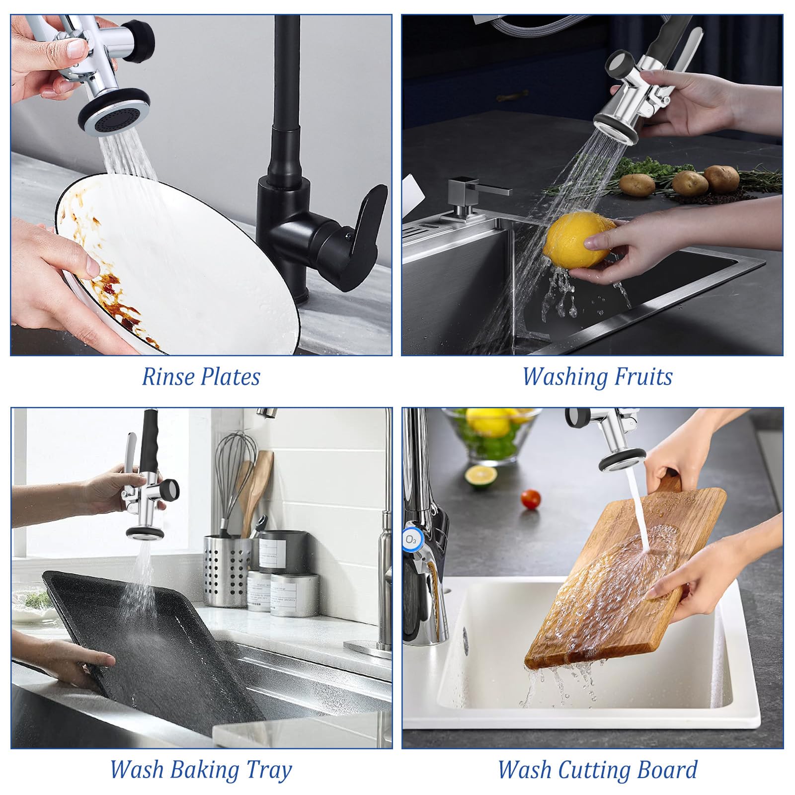 Profi Gastro - Doccetta di ricambio in acciaio INOX da 1/2", con staffa di bloccaggio, per doccetta a pendolo Gastro, colore: Argento