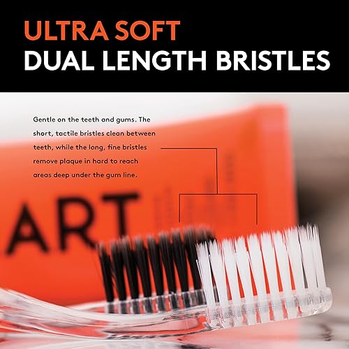 Miniatura 4 de LINHART Extra Soft Toothbrush  Teeth Whitening Toothbrush with Multi Length Bristles, 4 Pack