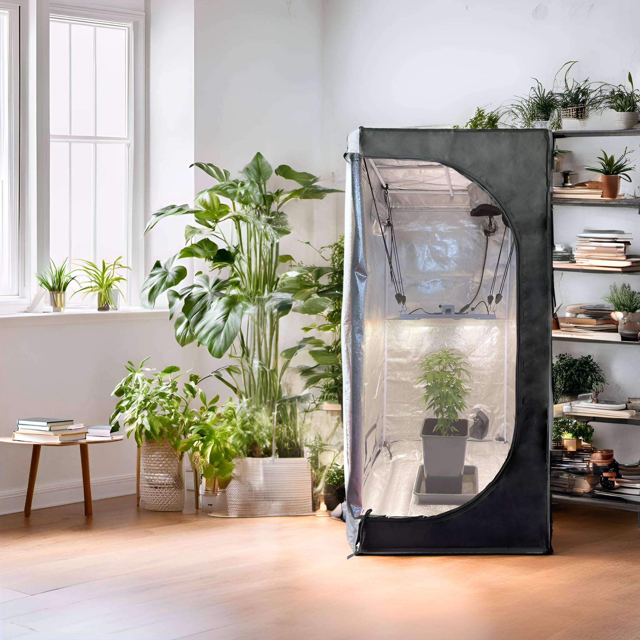 ikea vuku grow tent Bloomstar by Crescience Tent, 60 x 60 x 140 cm, Growing Tent, Metal Poles, Highly Reflective Oxford 600D Mylar Propagation Tent, Grow for Colour:White Strap VLT 52% Red Lens Seven Cycles launch RedSky recommended-wyoming-trail-2 and let your garden