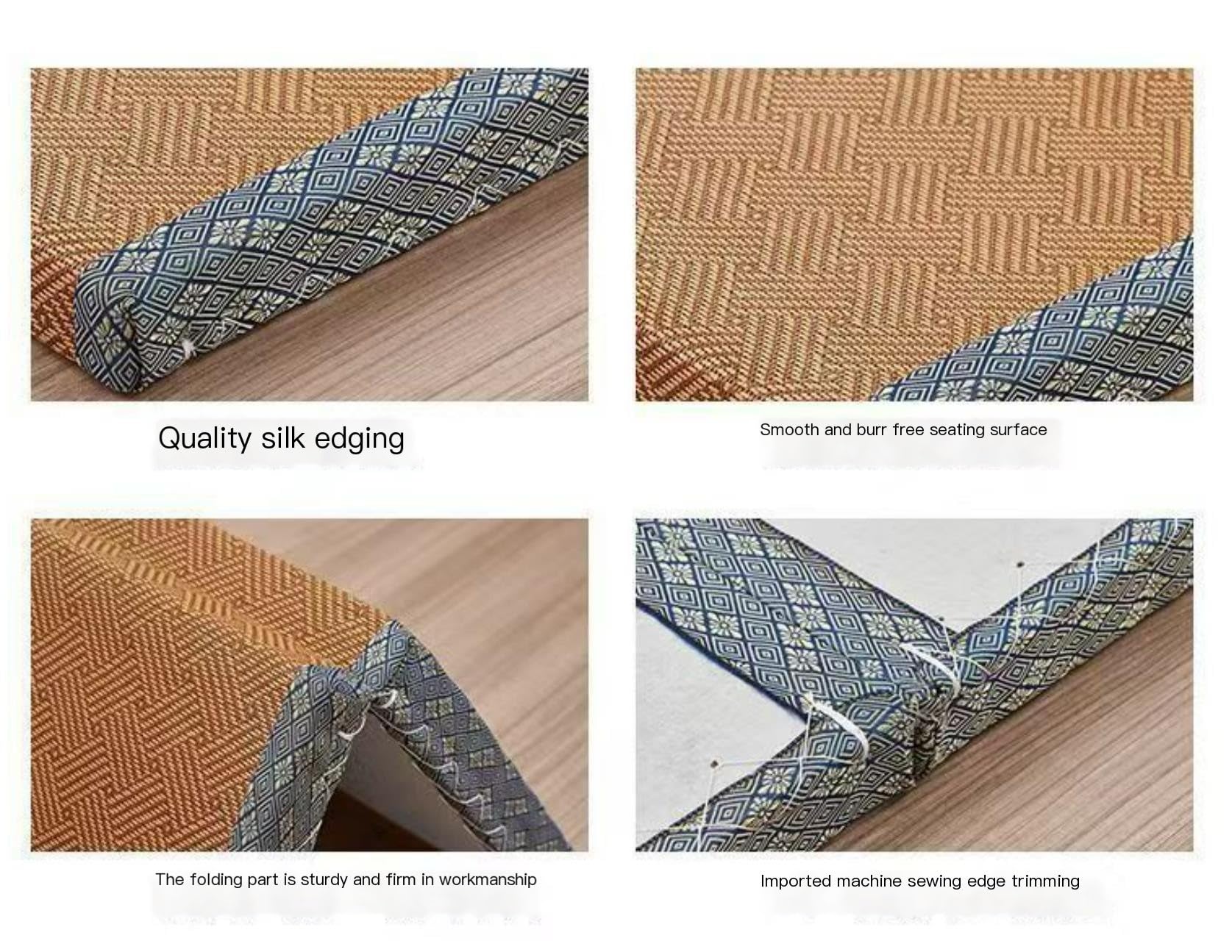 Colchón plegable japonés para meditación y yoga, futón de hierba marrón, ideal para uso zen y sala de té, 60 x 180 cm