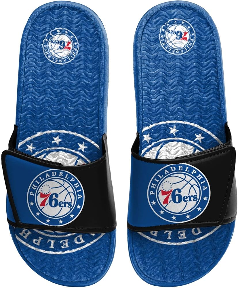 FOCO Mens NBA Team Sport Shower Gel Slide Flip Flop Sandals