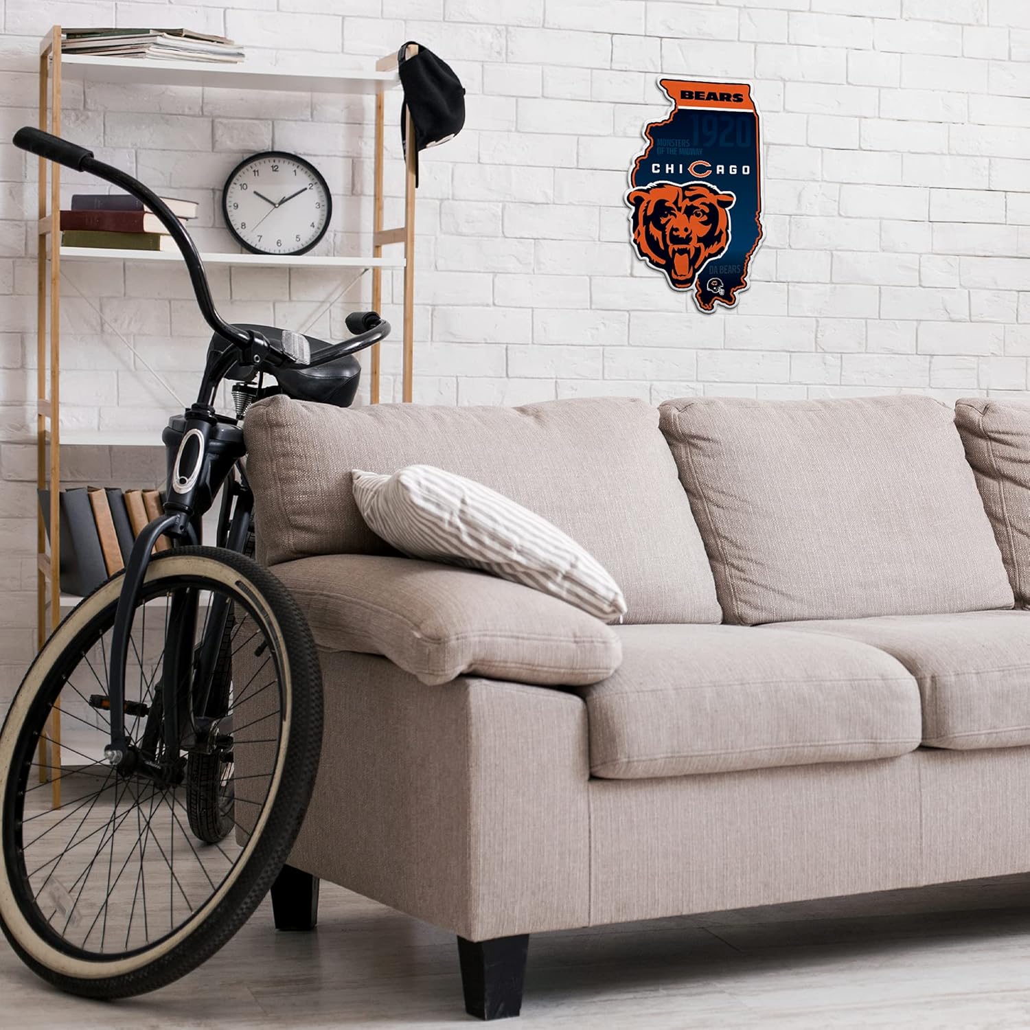 Rico Industries NFL Football State Shape Shape Cut Pennant - Home and Living Room Décor - Soft Felt EZ to Hang