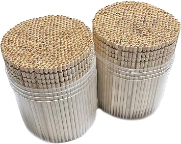 1000 Wooden Toothpicks Ornate Handle in Toothpicks Holder 2 Packs of 500
