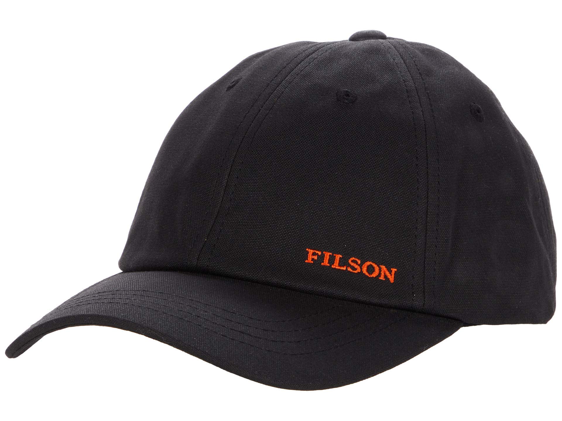 Filson オイルティン薄型キャップ, ブラック, One Size