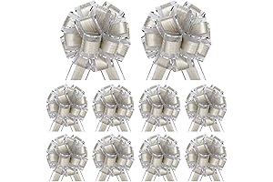 Silver Gift Pull Bows for Festive Decorations