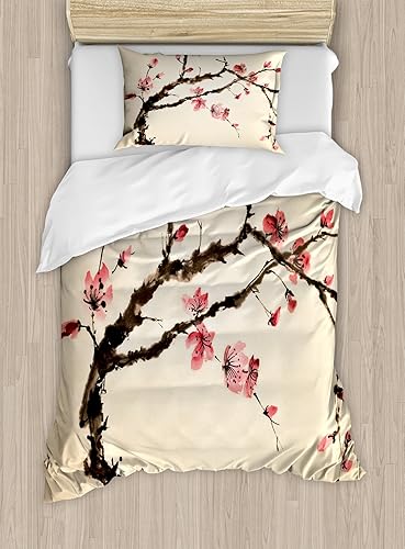 Miniatura 192 de Ambesonne Juego de funda de edredón de brújula, ilustración de mapa del mundo, marinero marítimo, equipo de vida monocromático, juego de ropa