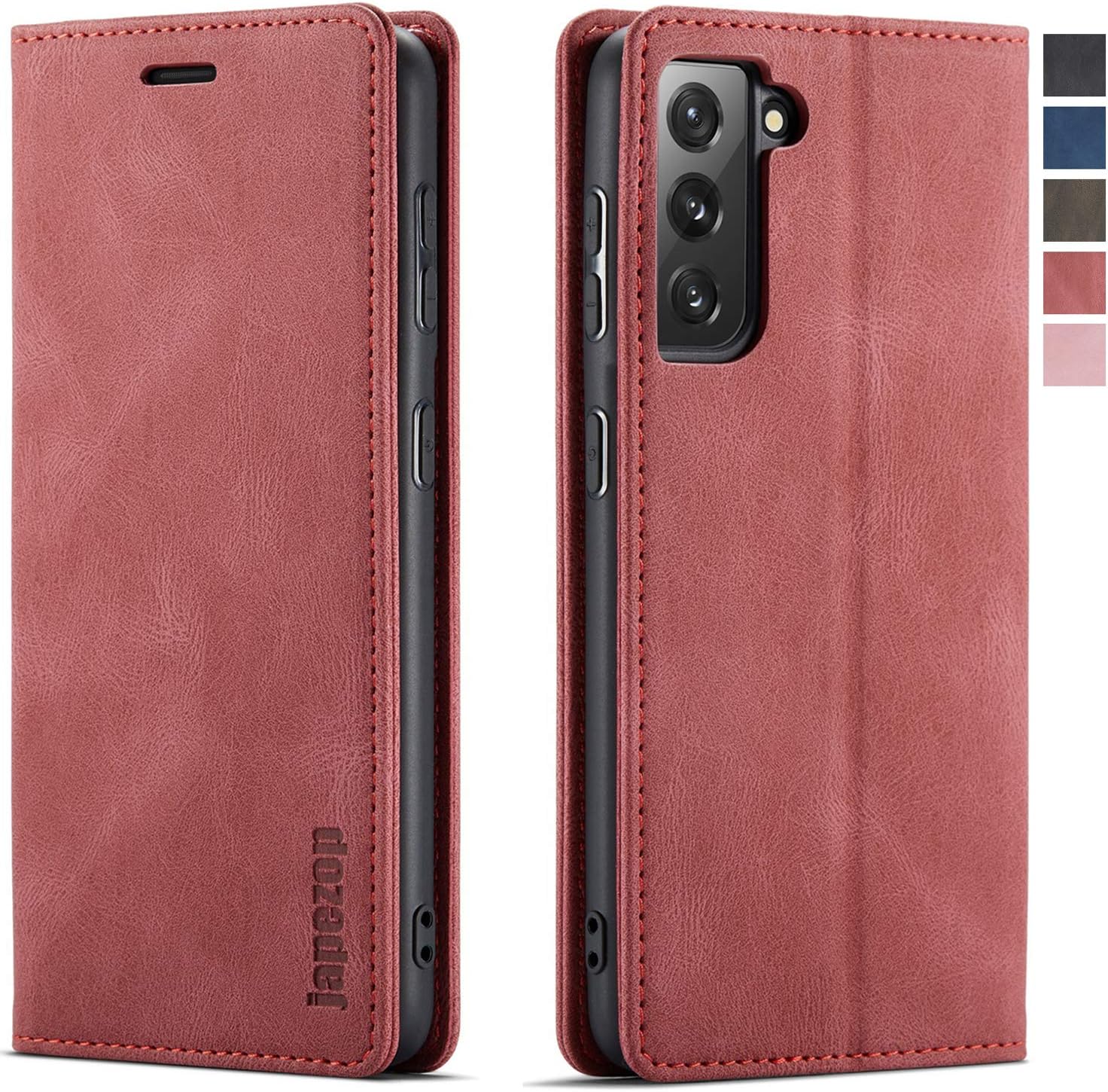 japezop Samsung Galaxy S21+ 5G Case,Samsung S21+ 5G Wallet for Women Men with [RFID Blocking] Card Holder Kickstand Magnetic,Leather Flip Case for Galaxy S21+5G 6.7 Inch[Not for S21/Ultra] (Wine Red)