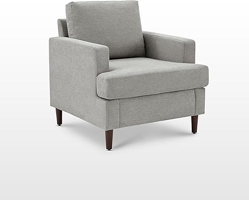 Miniatura 9 de Silla decorativa de mediados de siglo, sillón de tela de lino moderno para sala de estar, cómodas sillas tapizadas de lectura de estilo Accent para