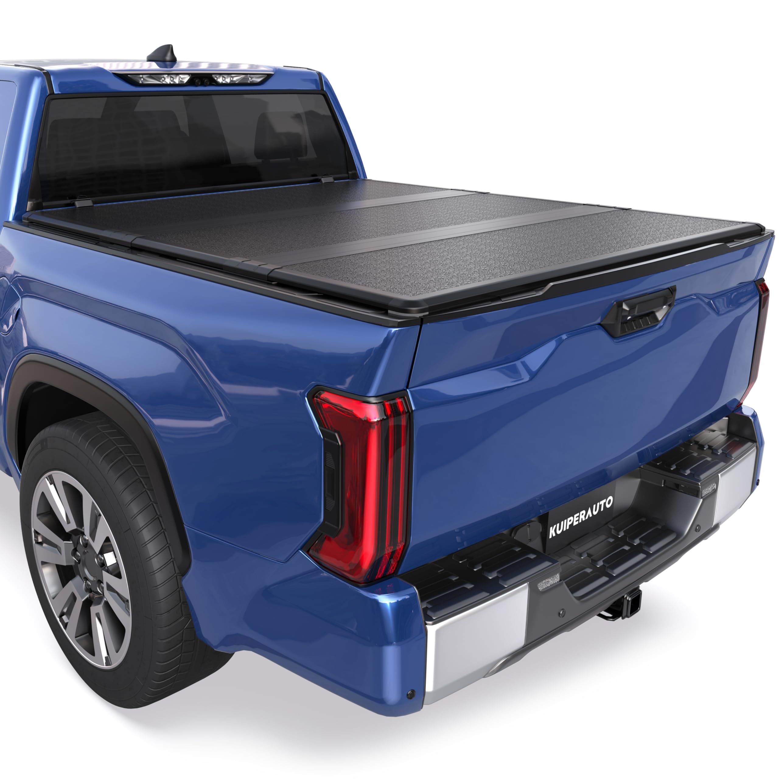 Fiberglass Tri Hard Tonneau Cover Compatible for 2014-2021 Toyota Tundra Fleetside Truck Bed Cover - 5.5 FT Bed On Top 66.7 inch