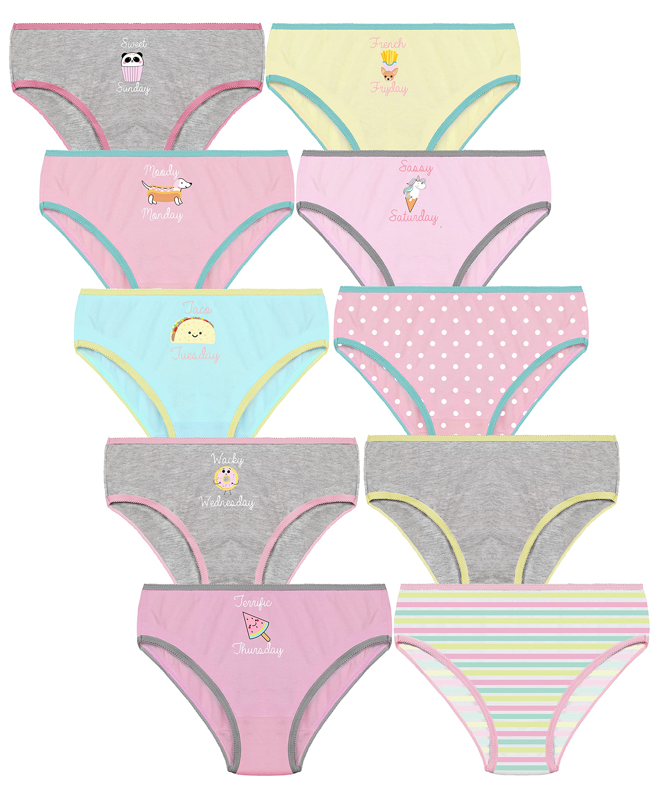 Girls Underwear Set Variety 10 Pack Kids Panties Hipster Briefs Buy