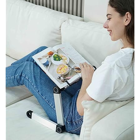 Extra Large Book Stand Adjustable for Bed Sofa,Multifunctional Laptop Stand Book Holder with Page Clips,Ergonomic Multi Heights Angles Adjustable,Cooking Book Stands for Heavy Textbook Portable