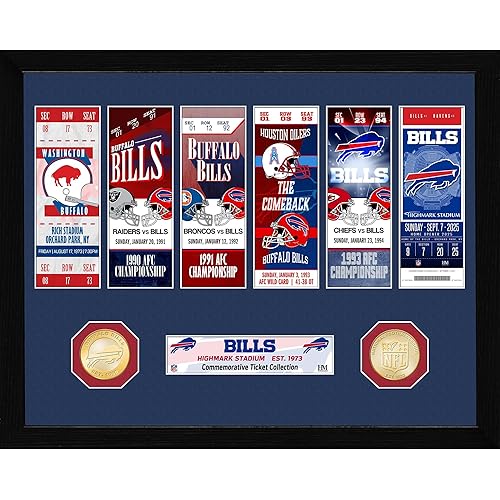 Highland Mint Buffalo Bills Farewell to Highmark Stadium 12" x 15" Ticket Collection Bronze Coin Photo Mint