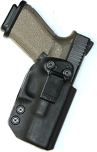 Miniatura 7 de REVKEL Custom IWB/AIWB Kydex Holster CCW para pistola de bolas de pimienta UMAREX T4E PDP50 en negro táctico policial. Dibujo a mano derecha. Hecho