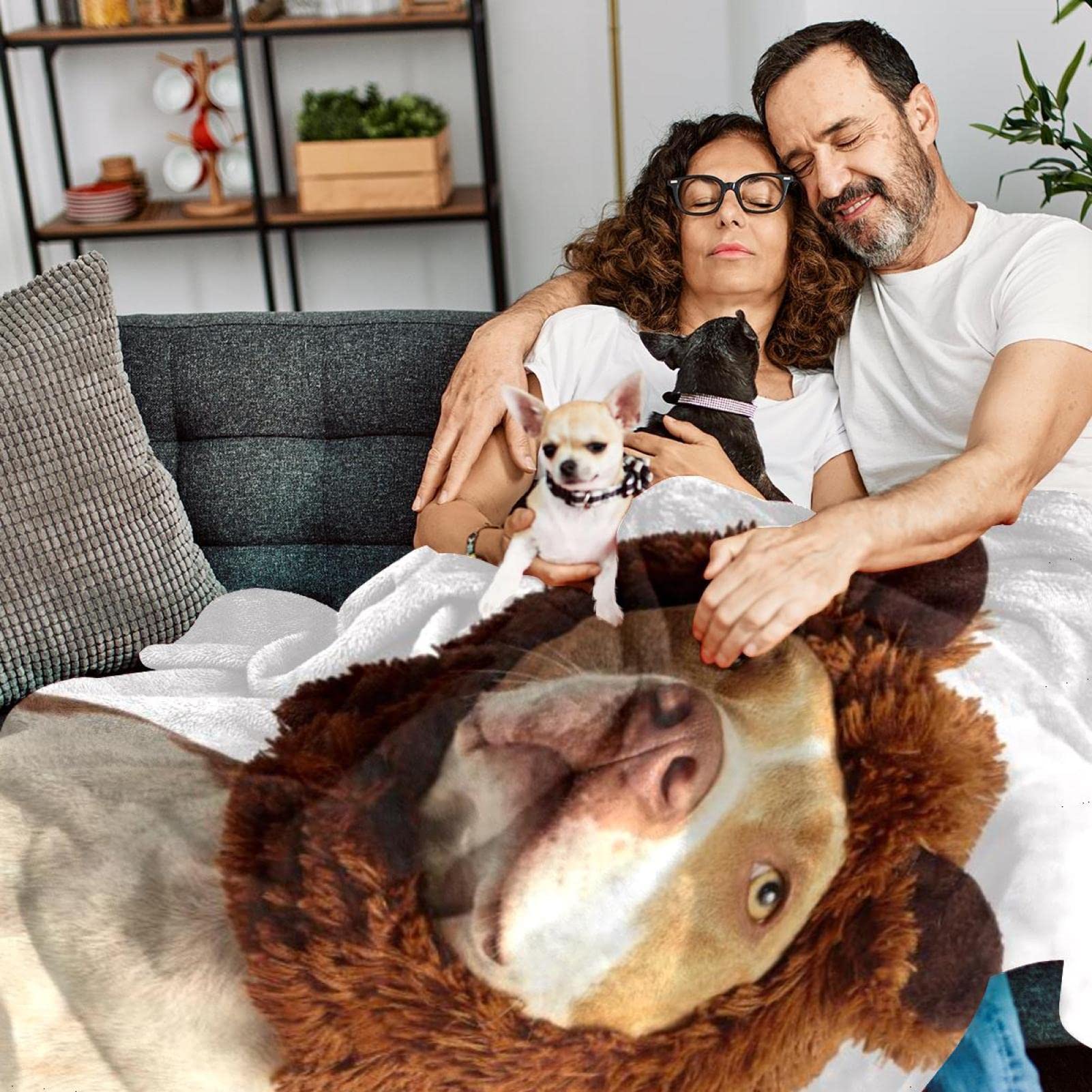 Manta de forro polar para perro, animal para sofá, ligera, afelpada