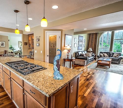 Miniatura 5 de Decoración de estatua de pavos reales, escultura de animales, resina moderna, acento para el hogar, pasillo, sala de estar, dormitorio, habitación