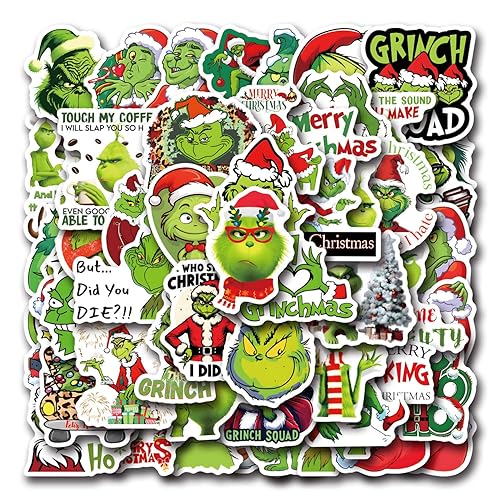 55pcs Christmas Grinches Popular Stickers for Kids, Children's Cartoon Sticker
