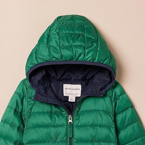 Miniatura 39 de Yaxa Essentials Boys Lightweight Water-Resistant Packable Hooded Puffer Jacket Amarillo dorado.,Verde Oliva Oscuro,Verde,Marrón