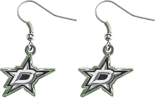 Miniatura 4 de aminco NHL womens NHL Logo Dangler Earrings New York Rangers