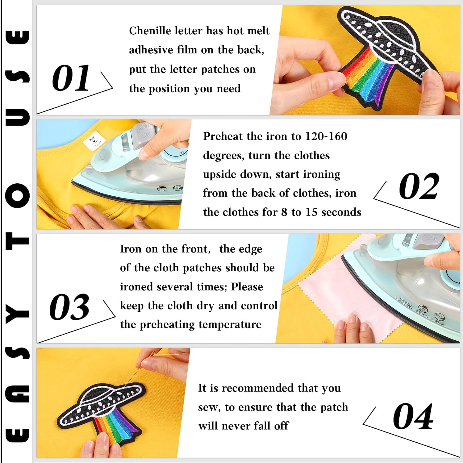 Yinder 80 Pcs Rainbow Pride Patch, LGBT Patch, Embroidered, Heart Flag, Smile, Rainbow Assorted Sewing Applique for Pride Party Favor Supplies, 20 Styles