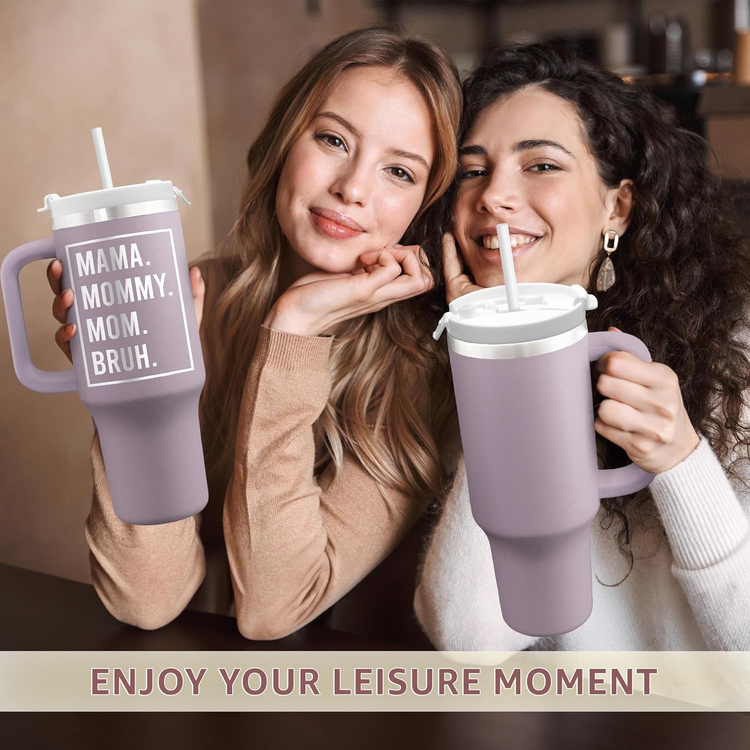 Gifts For Mom - Birthday Christmas Gift for Mom Mama Wife Her Grandma Sister - Mothers Day Gift From Daughter Son Husband - 40oz Tumbler With Handle & Straw Lid - Travel Mug Holder Friendly - Image 6