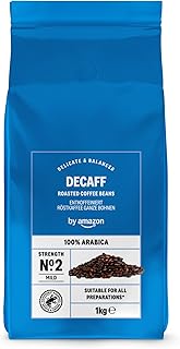 by Amazon Entkoffeiniert Röstkaffee Ganze Bohnen 100% Arabica Intensität: 2 - Mild, 1kg